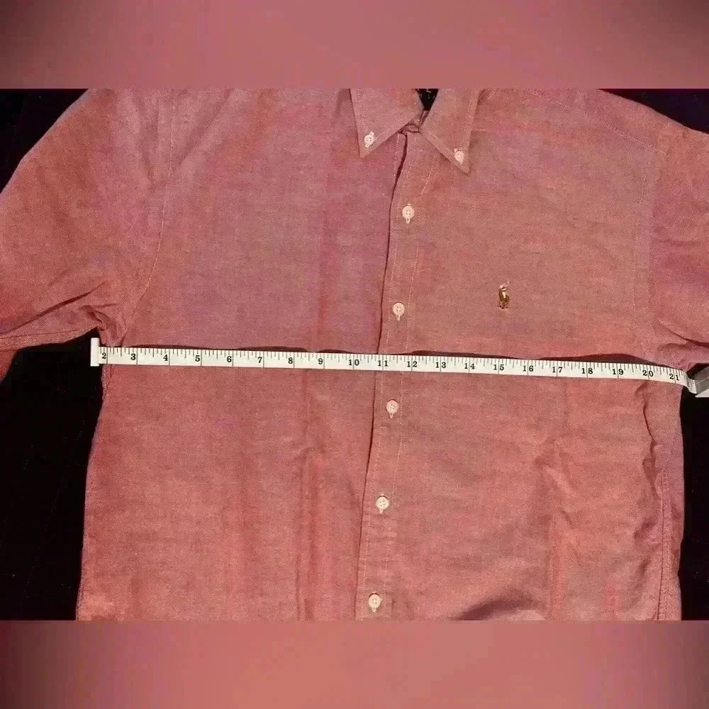 Boys Polo Ralph Lauren Pink Polo Logo Size 4 Long Sleeve